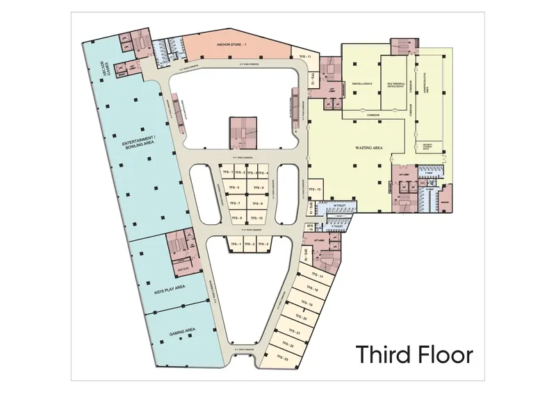 Mall of Aligarh third floor plan – entertainment & gaming